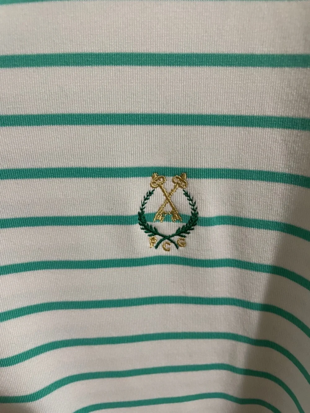 Ralph Lauren Mint Green & White Striped Polo - Picture 4 of 6